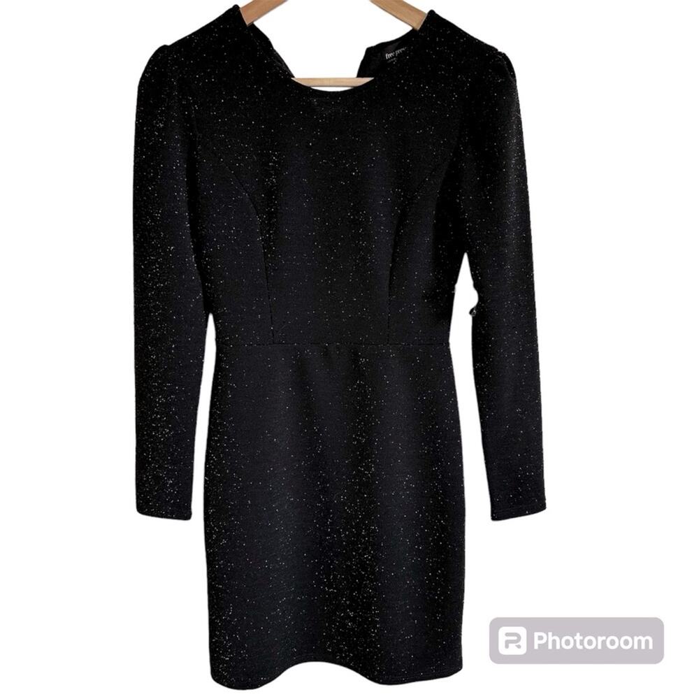 Free press women’s dress‎ xs black #sparkly #bodycon